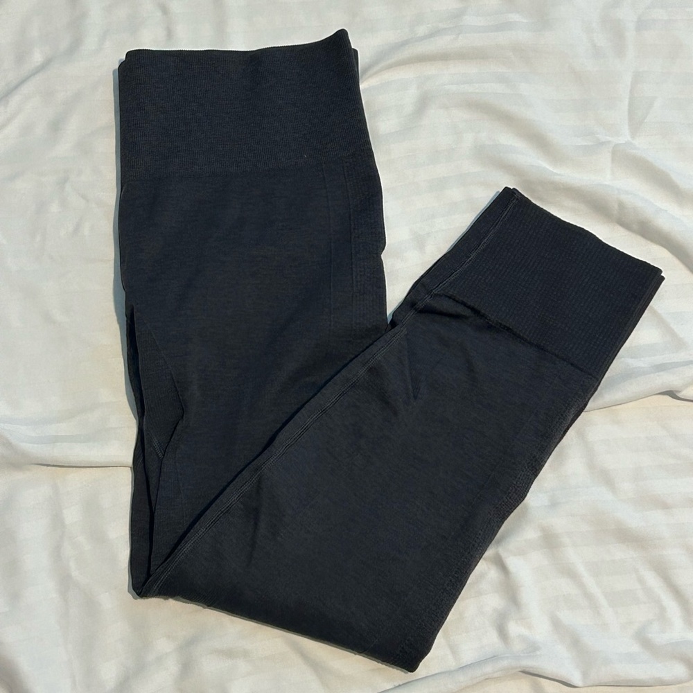 Lululemon Ebb To Street Seamless Heathered Slate Leggings - 12